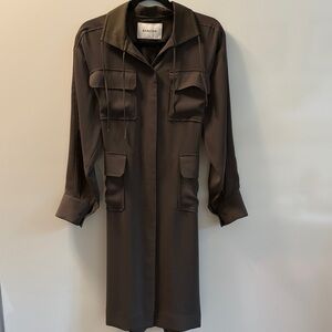 Dark Olive Aritzia Babaton ladies medium long sleeve dress.